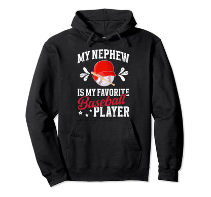My Favorite Baseball Player Aunt Hoodie - Aesthetic Graphic Unisex - T-Shirt, Sweatshirt, Hoodie