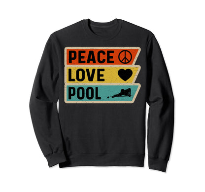 Distressed Peace Sign Love Pool Sweatshirt - Novelty Apparel for Adults - T-Shirt, Sweatshirt, Hoodie