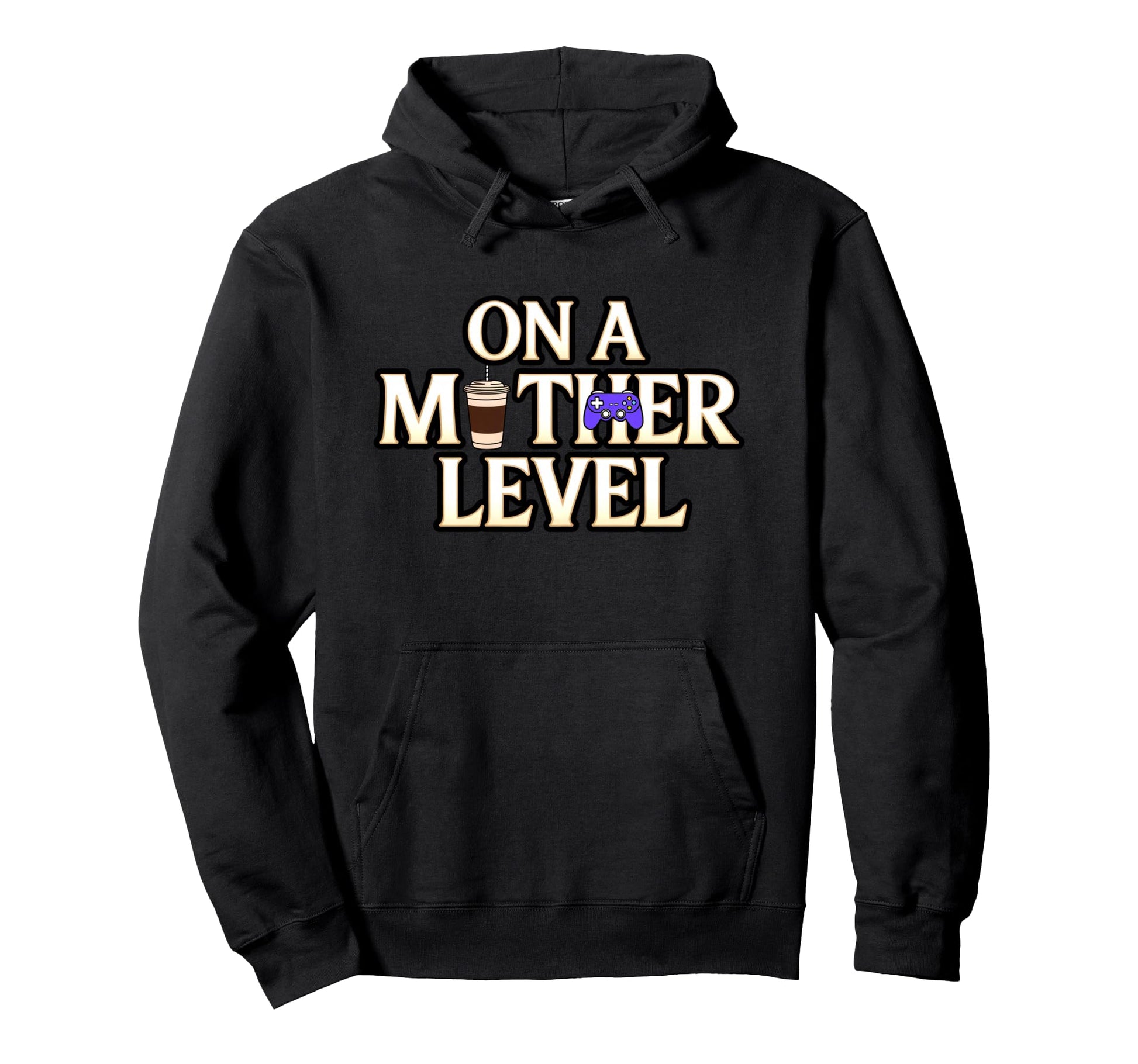 Funny Mothers Day Mother Level Gamer Mom Hoodie - Graphic Print Men Women - T-Shirt, Sweatshirt, Hoodie