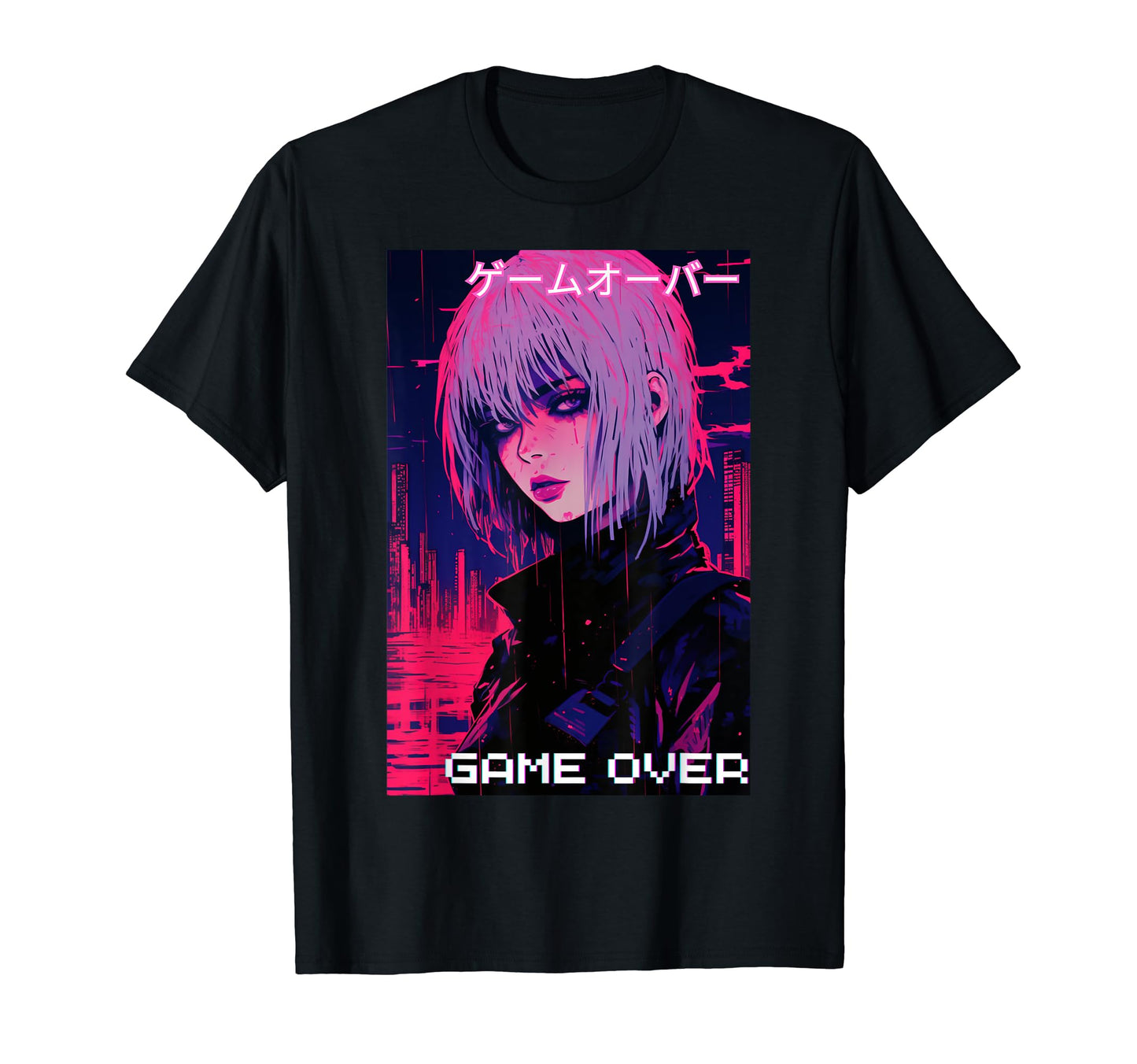 Japanese Vaporwave Sad Anime T-Shirt - Casual Everyday Wear for Adults - T-Shirt, Sweatshirt, Hoodie