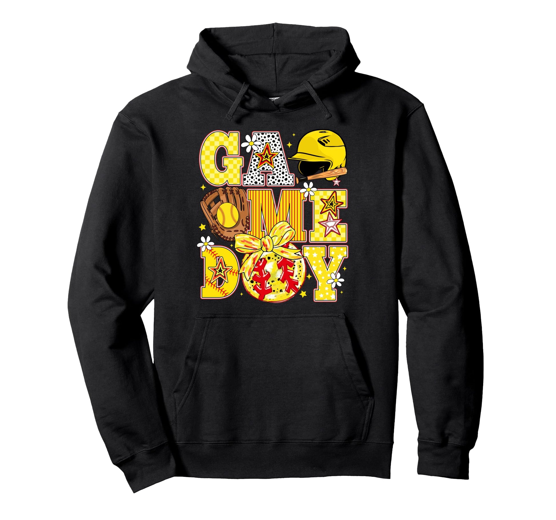 Softball Mama Mom Daughter Game Day Hoodie - Casual Everyday Wear Unisex - T-Shirt, Sweatshirt, Hoodie