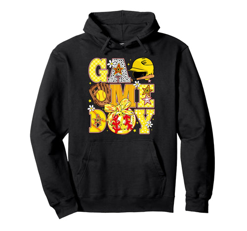 Softball Mama Mom Daughter Game Day Hoodie - Casual Everyday Wear Unisex - T-Shirt, Sweatshirt, Hoodie