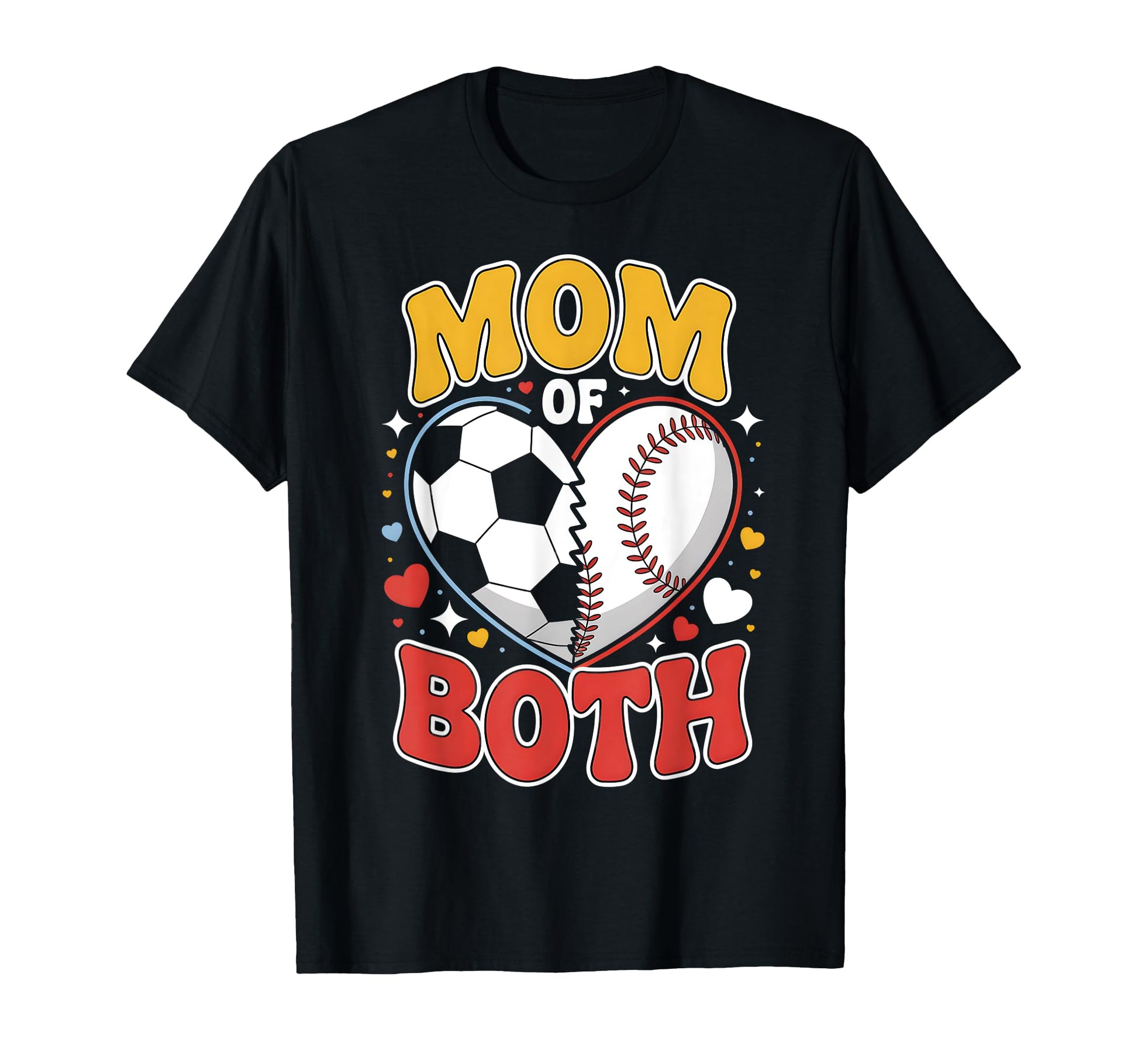 Mom Both Soccer Baseball Sports T-Shirt - Minimalist Print Men Women - T-Shirt, Sweatshirt, Hoodie