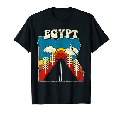 Egypt Egyptian Country Rainbow 70S Map T-Shirt - Novelty Apparel Unisex - T-Shirt, Sweatshirt, Hoodie