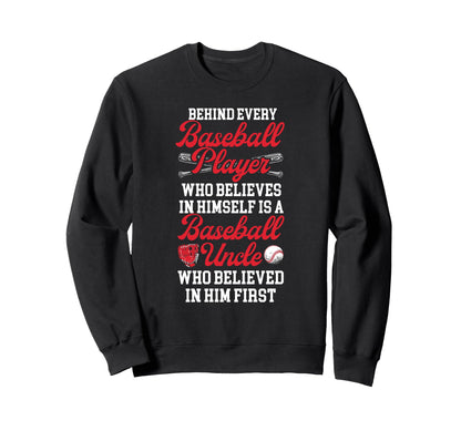 Baseball Uncle Proud Uncle Baseball Sweatshirt - Graphic Print Men Women - T-Shirt, Sweatshirt, Hoodie
