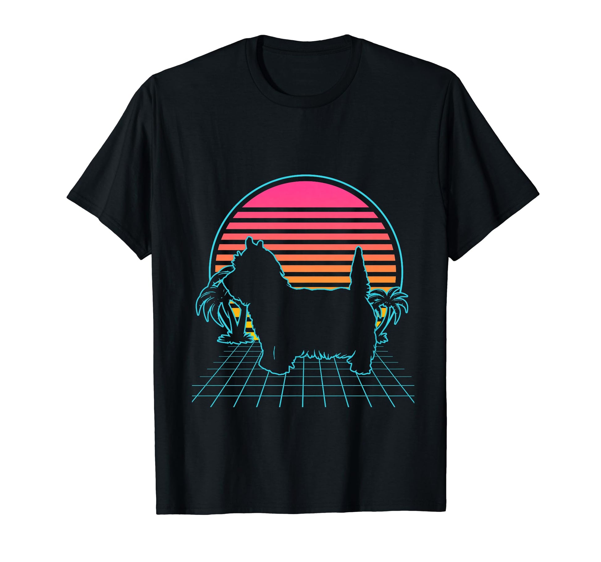Westie 70S 80S Vaporwave Aesthetic Dog T-Shirt - Graphic Print Men Women - T-Shirt, Sweatshirt, Hoodie