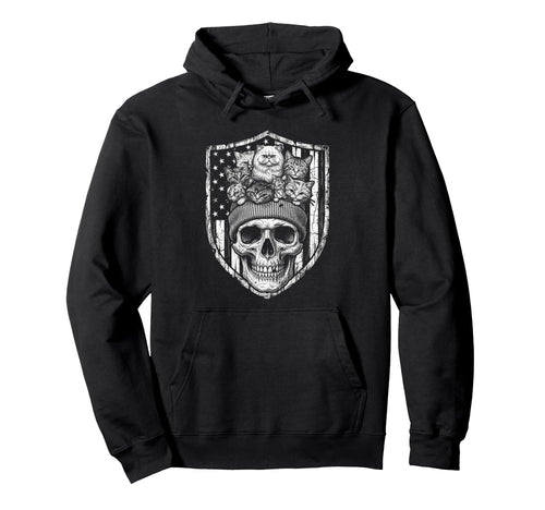 Skull Cat Skeleton Kitty Kitten Gothic Hoodie - Graphic Print for Adults - T-Shirt, Sweatshirt, Hoodie
