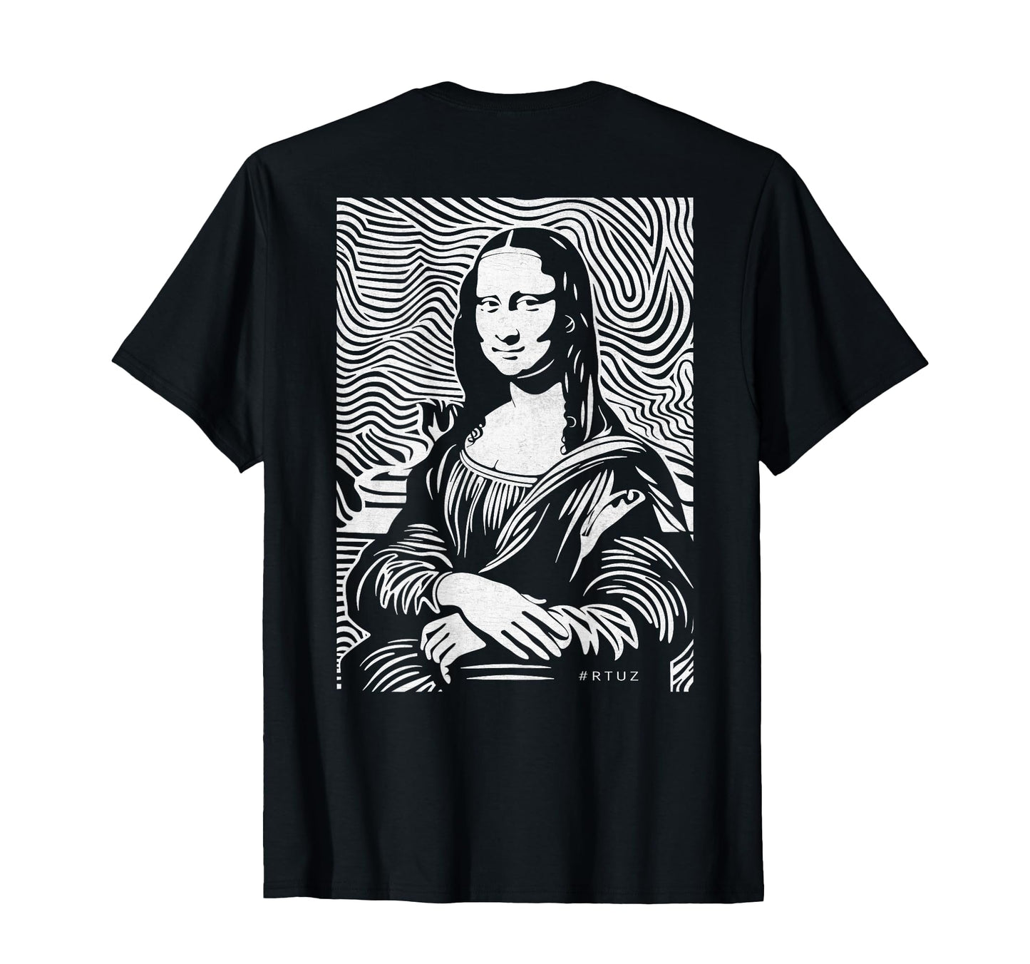 Mona Lisa Art Y2K Back Streetwear T-Shirt - Novelty Apparel Unisex - T-Shirt, Sweatshirt, Hoodie