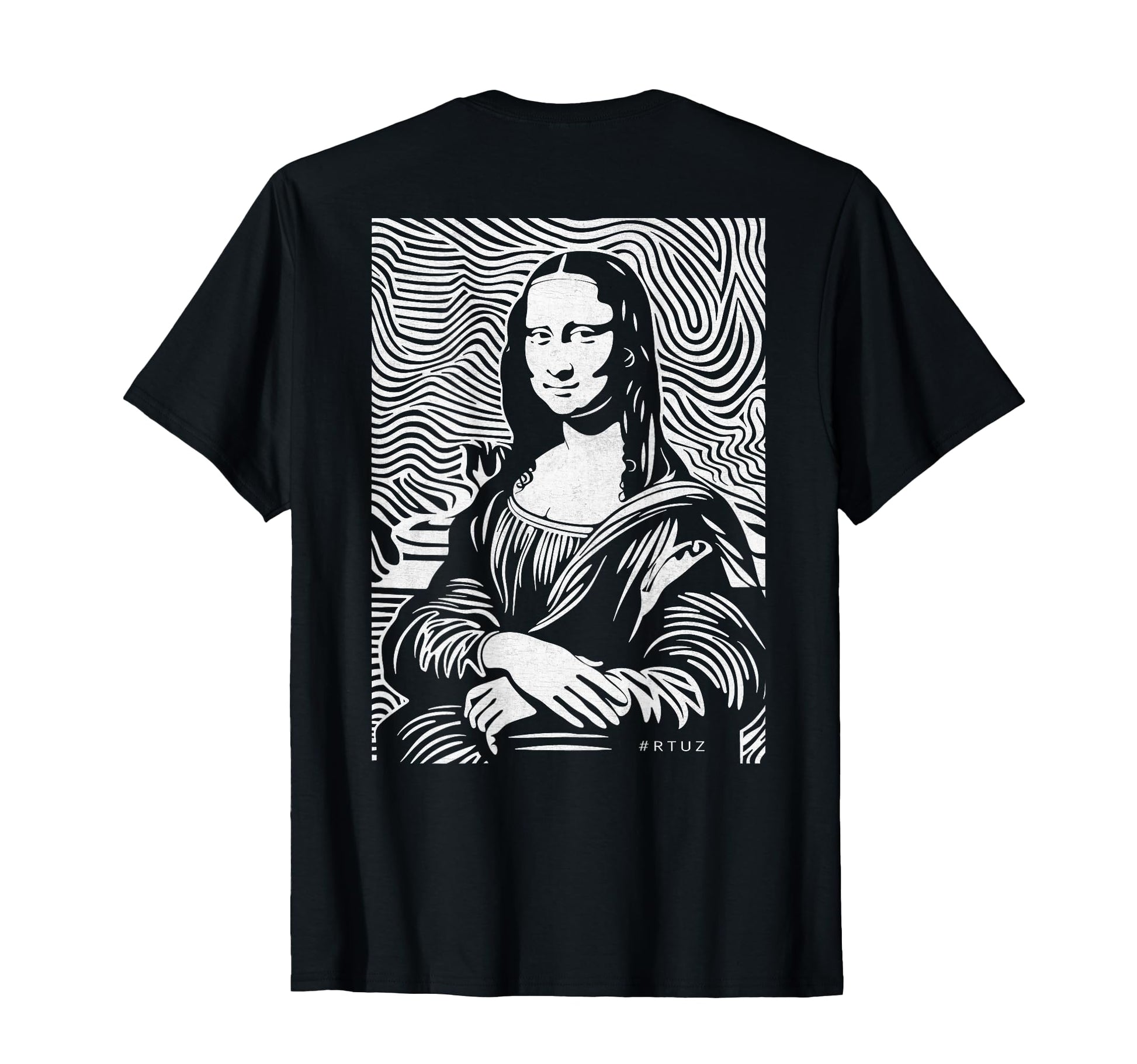 Mona Lisa Art Y2K Back Streetwear T-Shirt - Novelty Apparel Unisex - T-Shirt, Sweatshirt, Hoodie