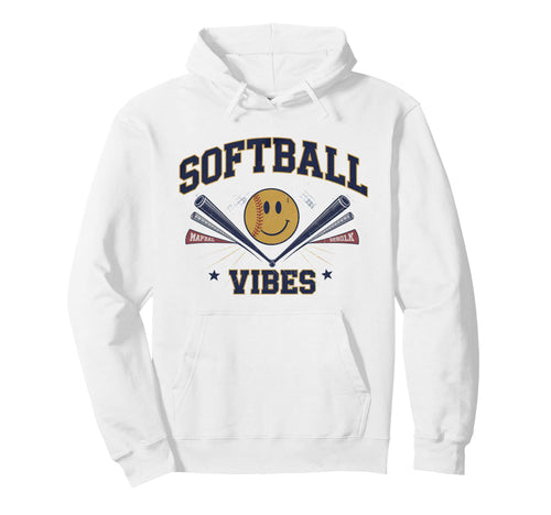 Softball Vibes Groovy Game Day Hoodie - Streetwear Style for Adults - T-Shirt, Sweatshirt, Hoodie