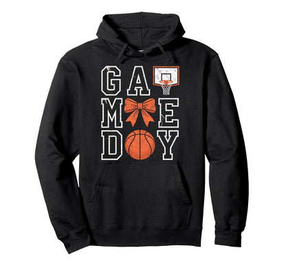Game Day Vibes Basketball Player Fan Mom Hoodie - Unique Graphic Unisex - T-Shirt, Sweatshirt, Hoodie