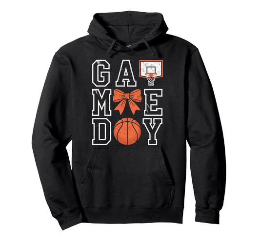 Game Day Vibes Basketball Player Fan Mom Hoodie - Unique Graphic Unisex - T-Shirt, Sweatshirt, Hoodie