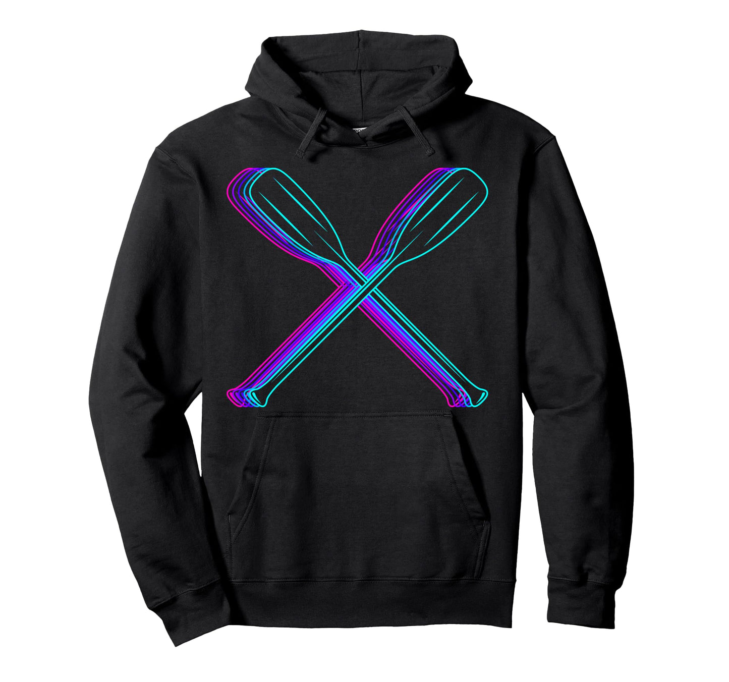 Canoeing Canoe Paddle Vaporwave Hoodie - Custom Art Print Men Women - T-Shirt, Sweatshirt, Hoodie