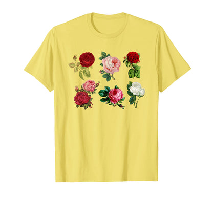 Aesthetic Botanical Roses Floral T-Shirt - Novelty Apparel Men Women - T-Shirt, Sweatshirt, Hoodie