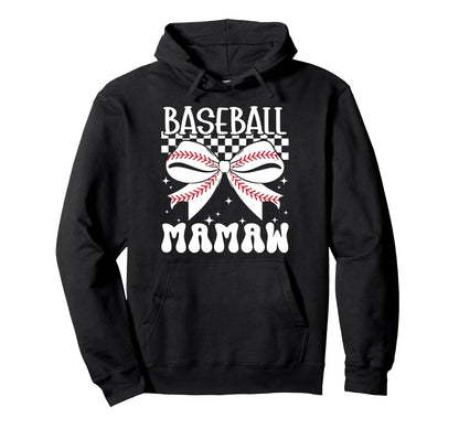 Baseball Mamaw Coquette Mamaw Baseball Hoodie - Trendy Graphic Men Women - T-Shirt, Sweatshirt, Hoodie