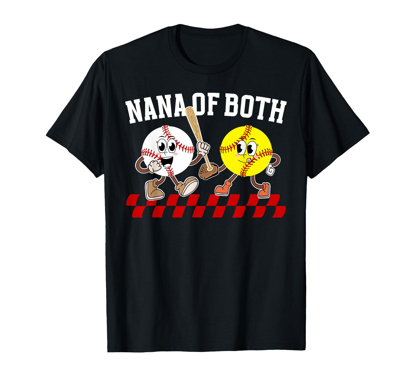 Nana Both Proud Softball Baseball T-Shirt - Novelty Apparel for Adults - T-Shirt, Sweatshirt, Hoodie