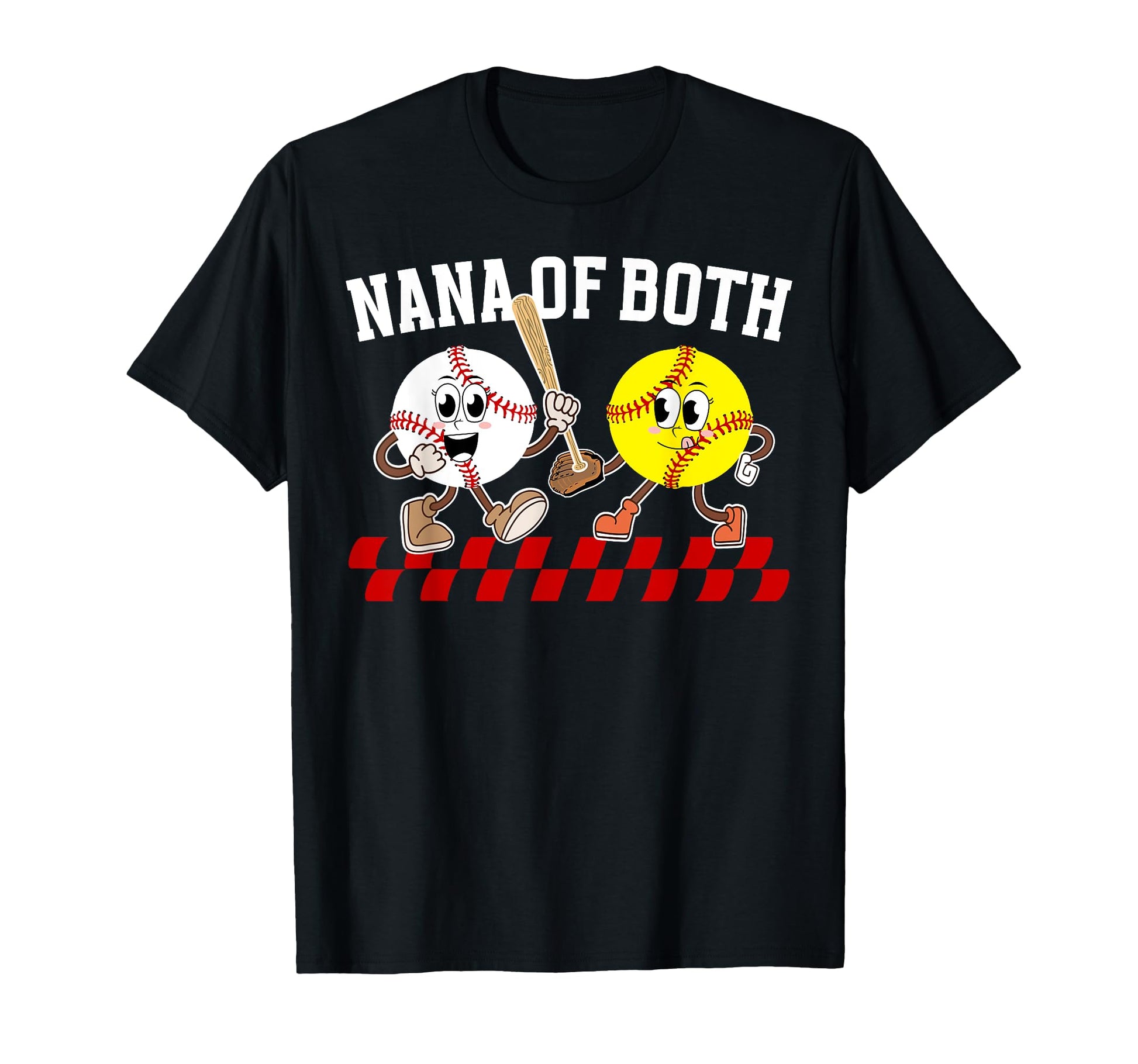 Nana Both Proud Softball Baseball T-Shirt - Novelty Apparel for Adults - T-Shirt, Sweatshirt, Hoodie