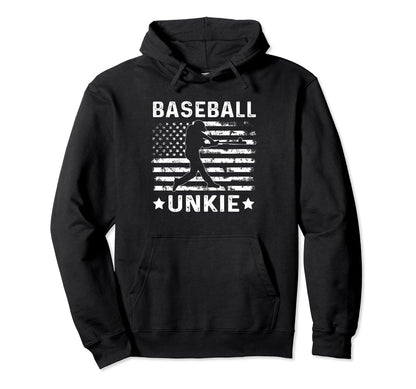 Baseball Unkie Uncle Usa Flag 4Th July Hoodie - Unique Graphic Unisex - T-Shirt, Sweatshirt, Hoodie