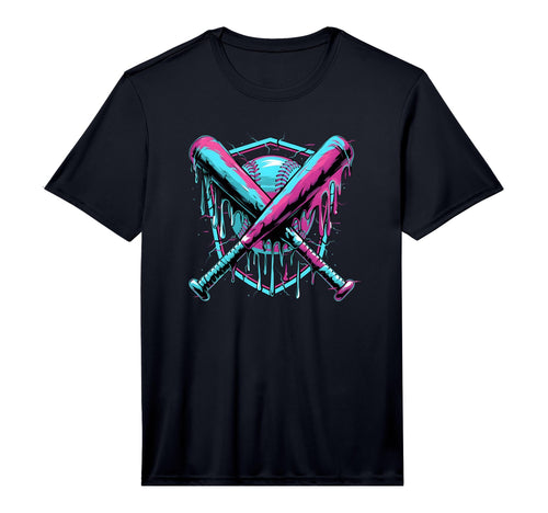 Baseball Drip Ice Cream Dripping T-Shirt - Novelty Apparel for Adults - T-Shirt, Sweatshirt, Hoodie
