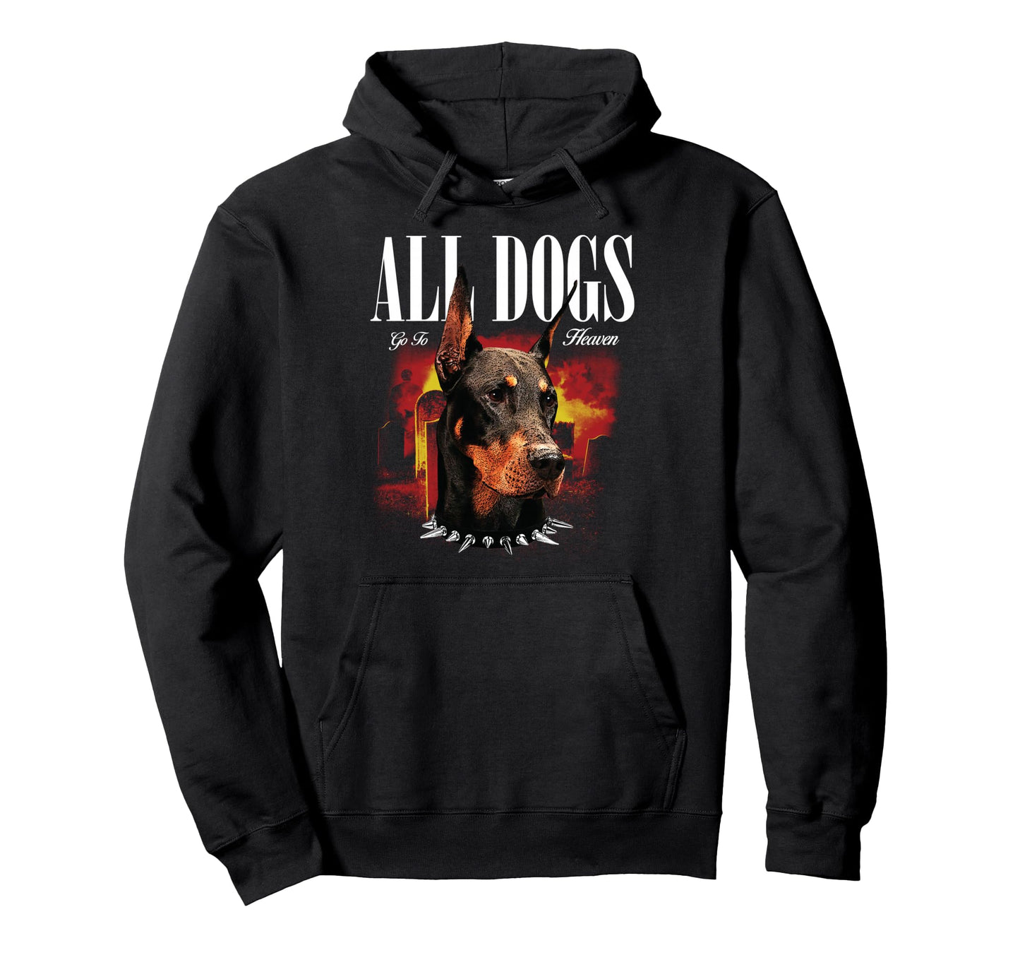 Doberman Dog Aesthetic Edgy Streetwear Hoodie - Minimalist Print Men Women - T-Shirt, Sweatshirt, Hoodie