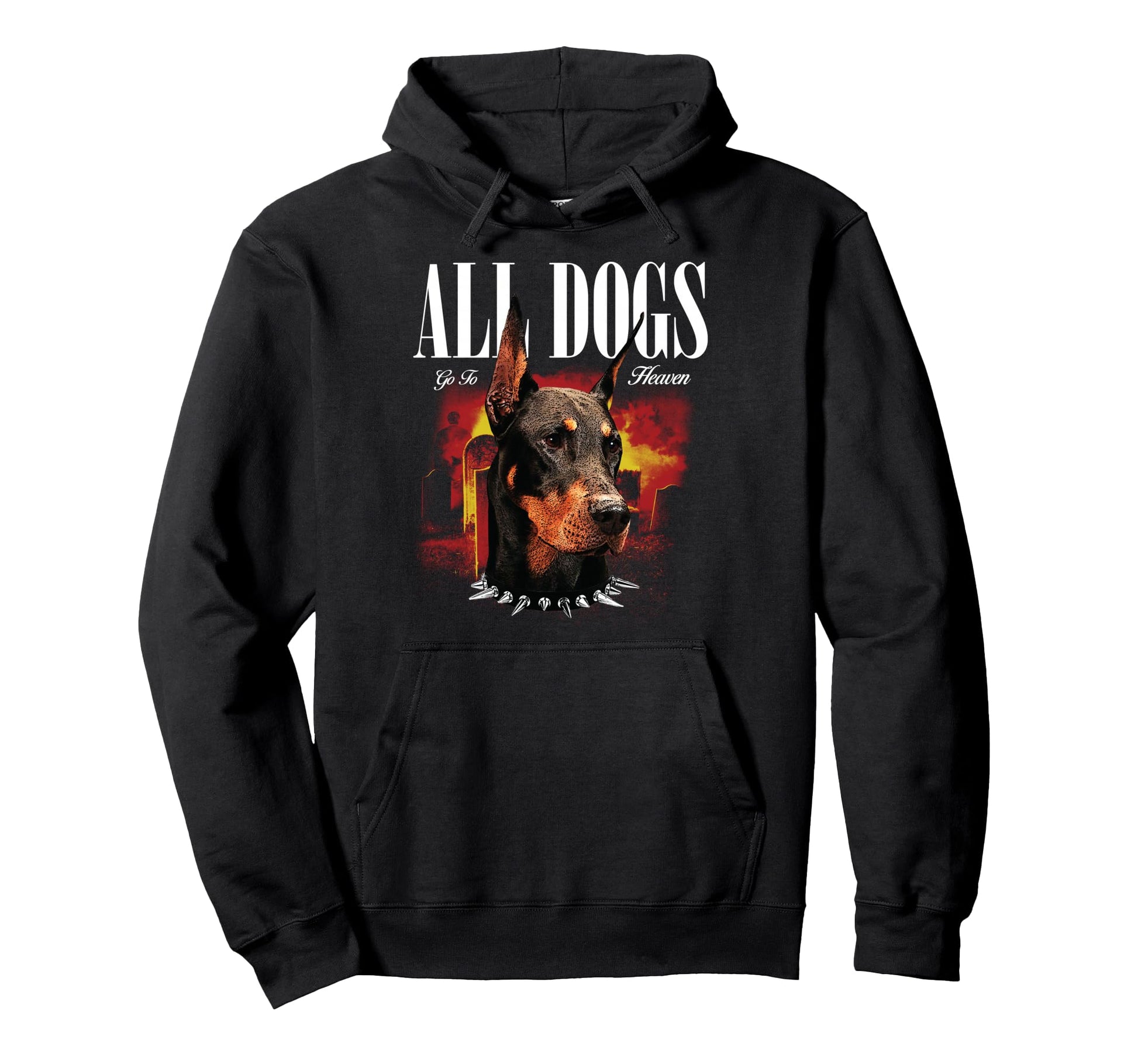 Doberman Dog Aesthetic Edgy Streetwear Hoodie - Minimalist Print Men Women - T-Shirt, Sweatshirt, Hoodie