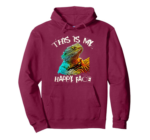 This Is My Happy Face Funny Pet Bearded Hoodie - Novelty Apparel Men Women - T-Shirt, Sweatshirt, Hoodie