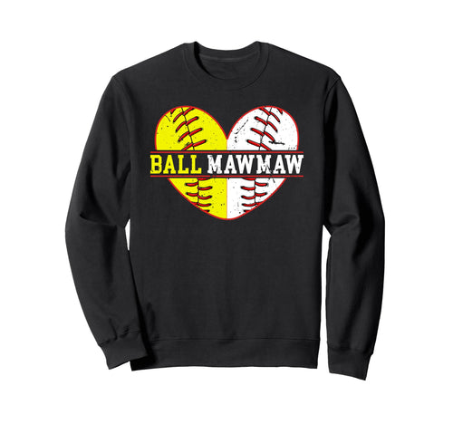 Ball Mawmaw Heart Baseball Sweatshirt - Custom Art Print for Adults - T-Shirt, Sweatshirt, Hoodie