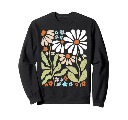 Wildflowers Flowers Pattern Summer Sweatshirt - Unique Graphic for Adults - T-Shirt, Sweatshirt, Hoodie