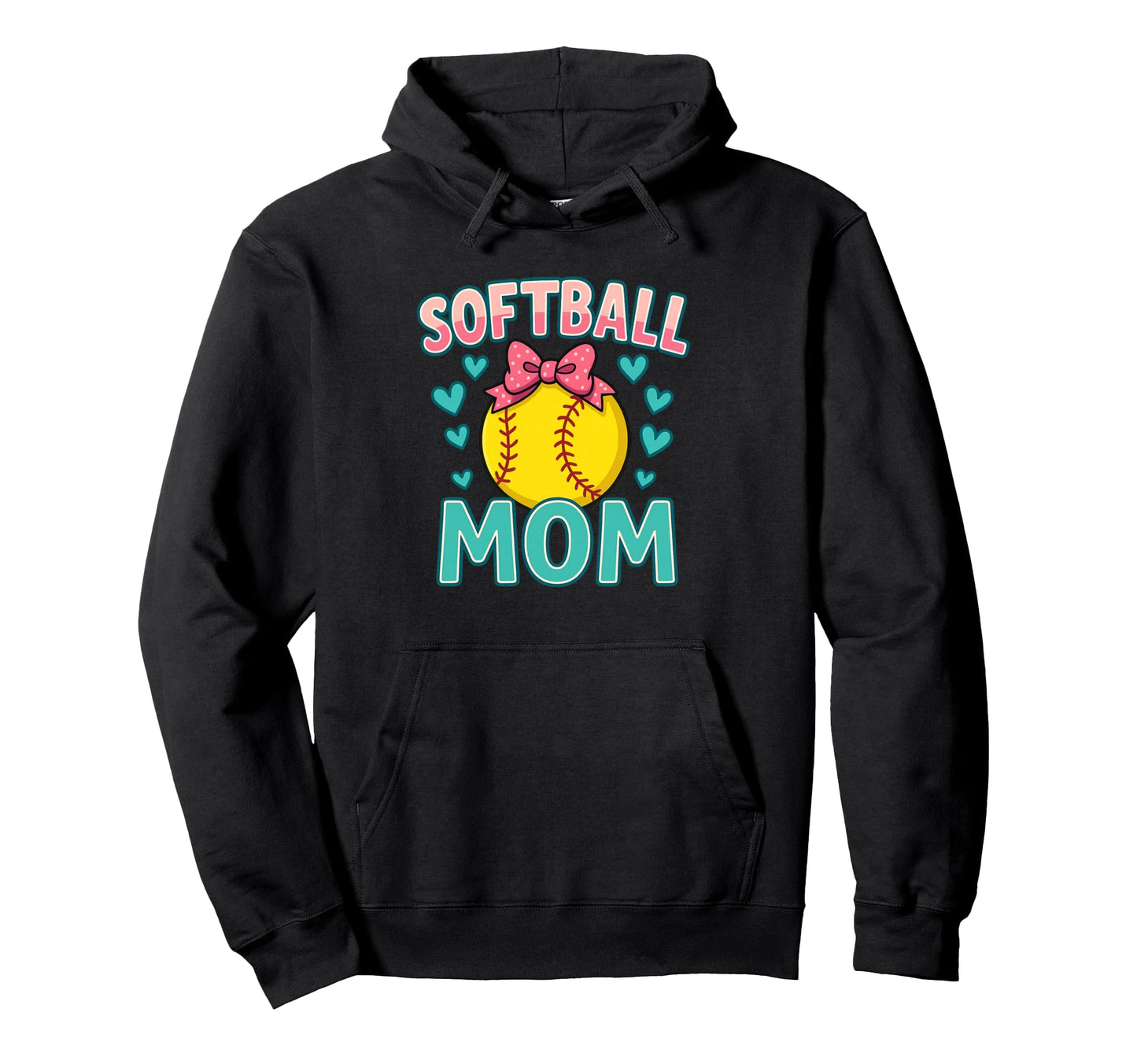Proud Softball Mom Life Love My Player Hoodie - Trendy Graphic for Adults - T-Shirt, Sweatshirt, Hoodie