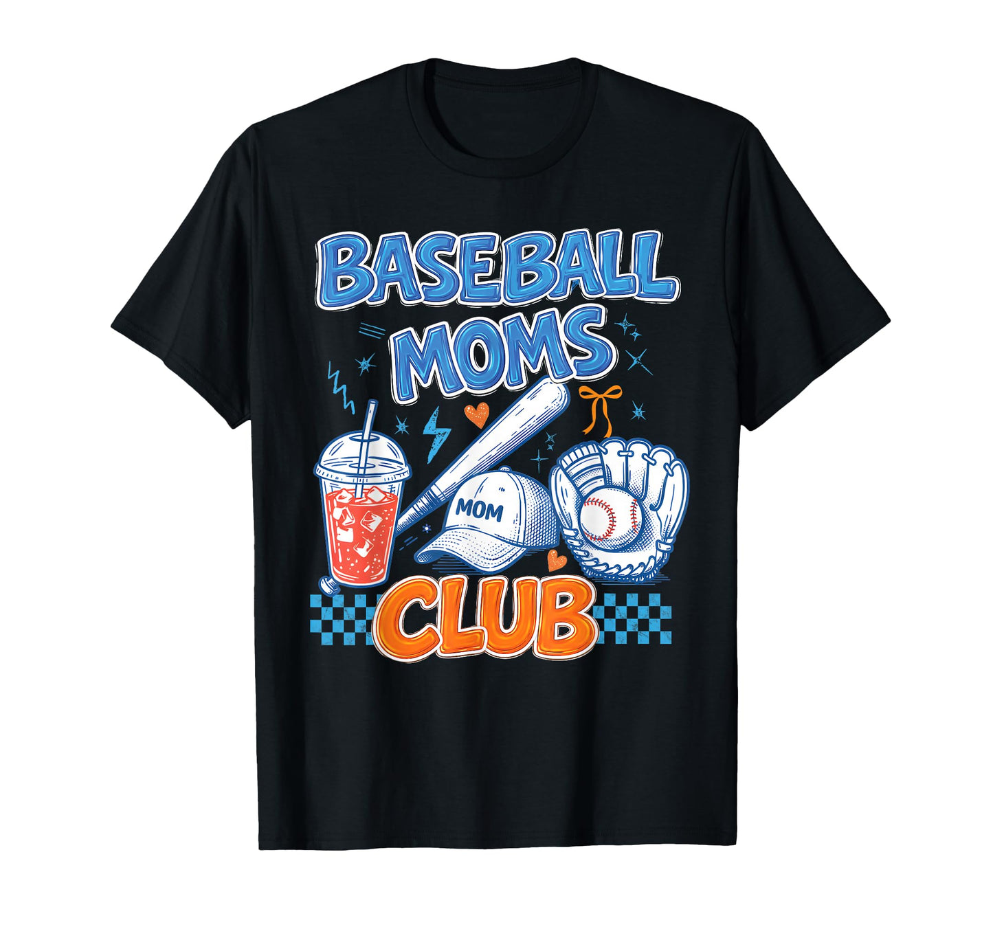 Baseball Moms Club Iced Coffee Glove T-Shirt - Aesthetic Graphic Unisex - T-Shirt, Sweatshirt, Hoodie