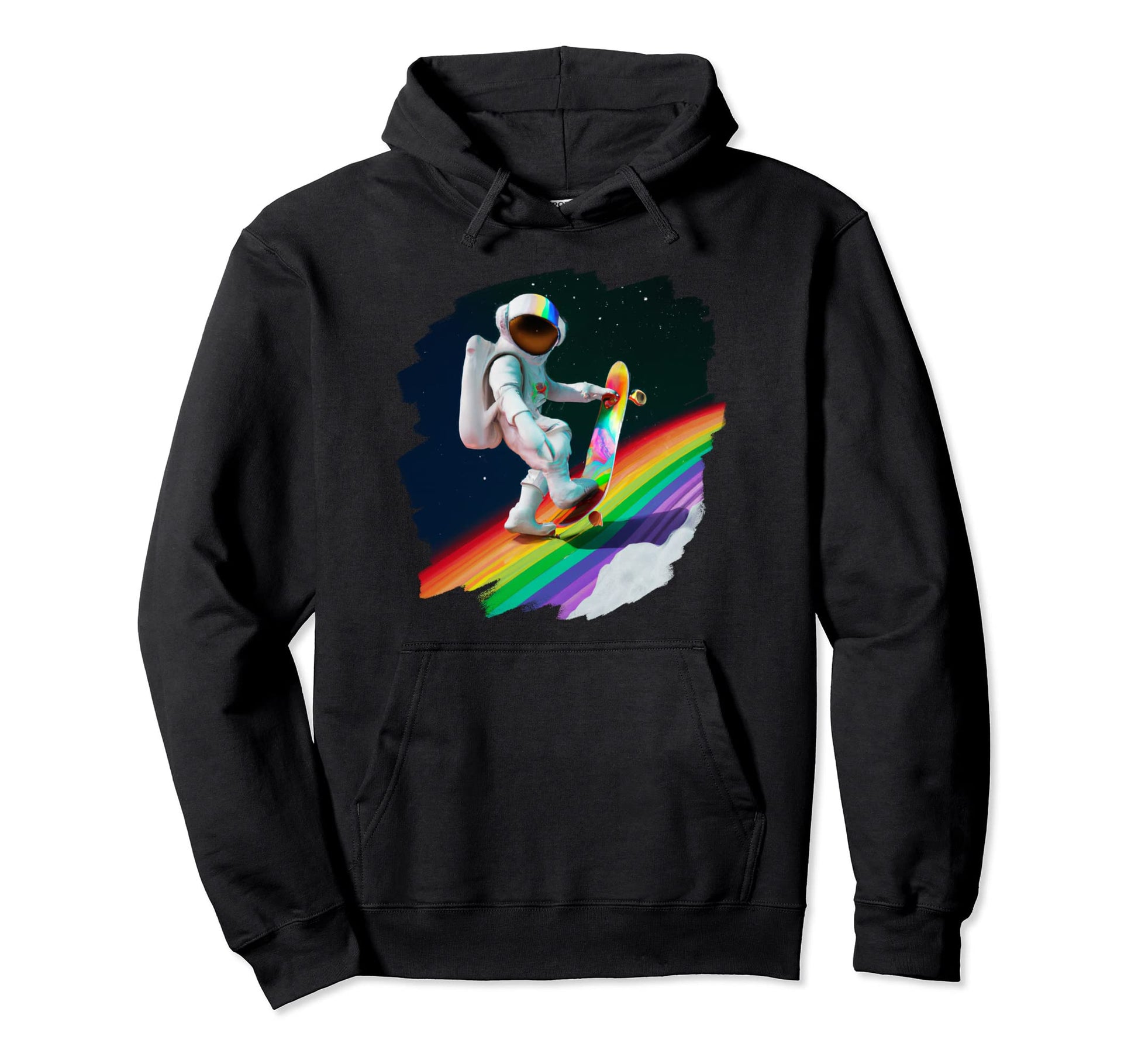 Astronaut Skateboarding Space Hoodie - Casual Everyday Wear for Adults - T-Shirt, Sweatshirt, Hoodie