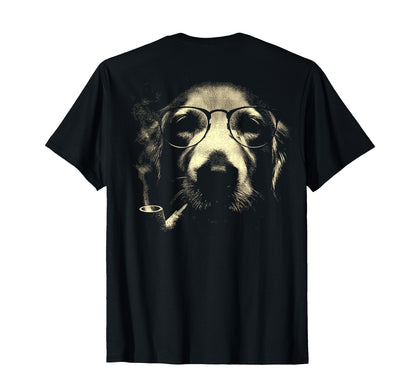 Golden Retriever Glasses Smoking T-Shirt - Casual Everyday Wear for Adults - T-Shirt, Sweatshirt, Hoodie