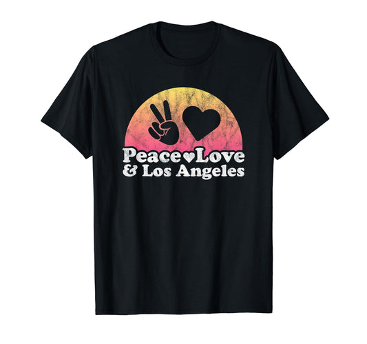 Peace Love And Los Angeles T-Shirt - Aesthetic Graphic for Adults - T-Shirt, Sweatshirt, Hoodie