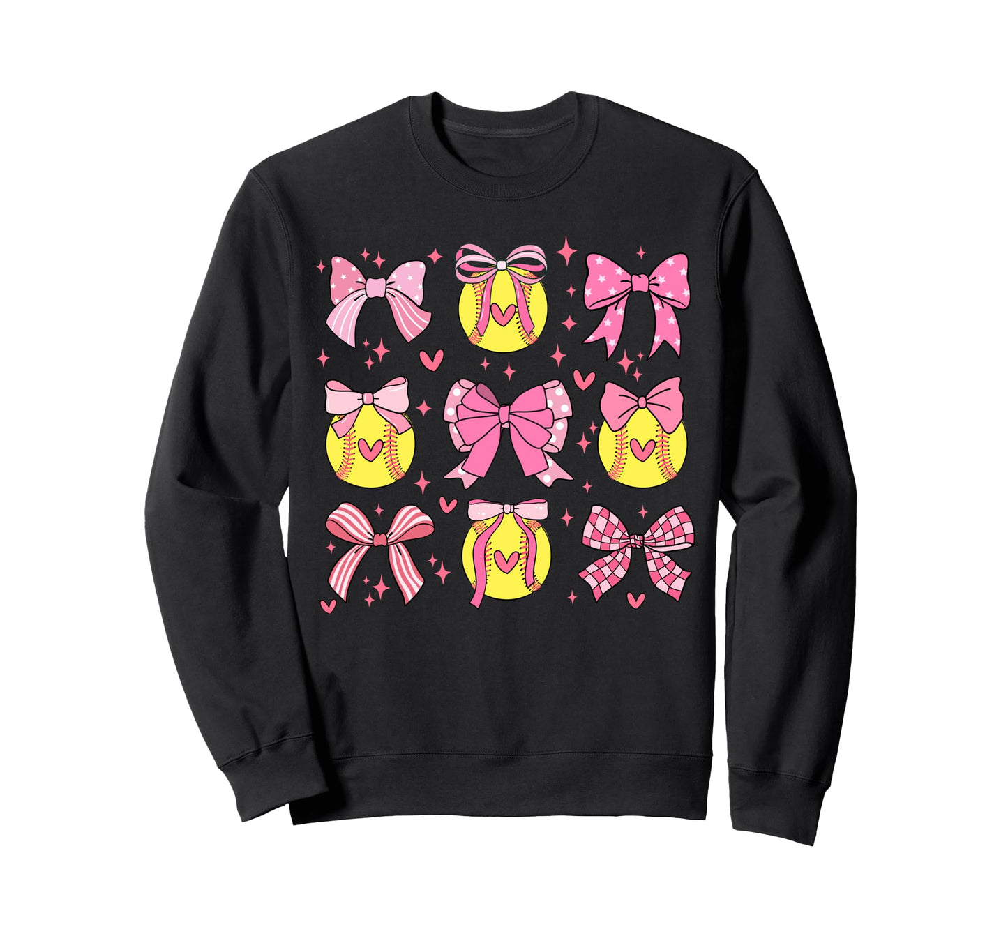 Softball Coquette Bow Softball Mama Sweatshirt - Unique Graphic Men Women - T-Shirt, Sweatshirt, Hoodie