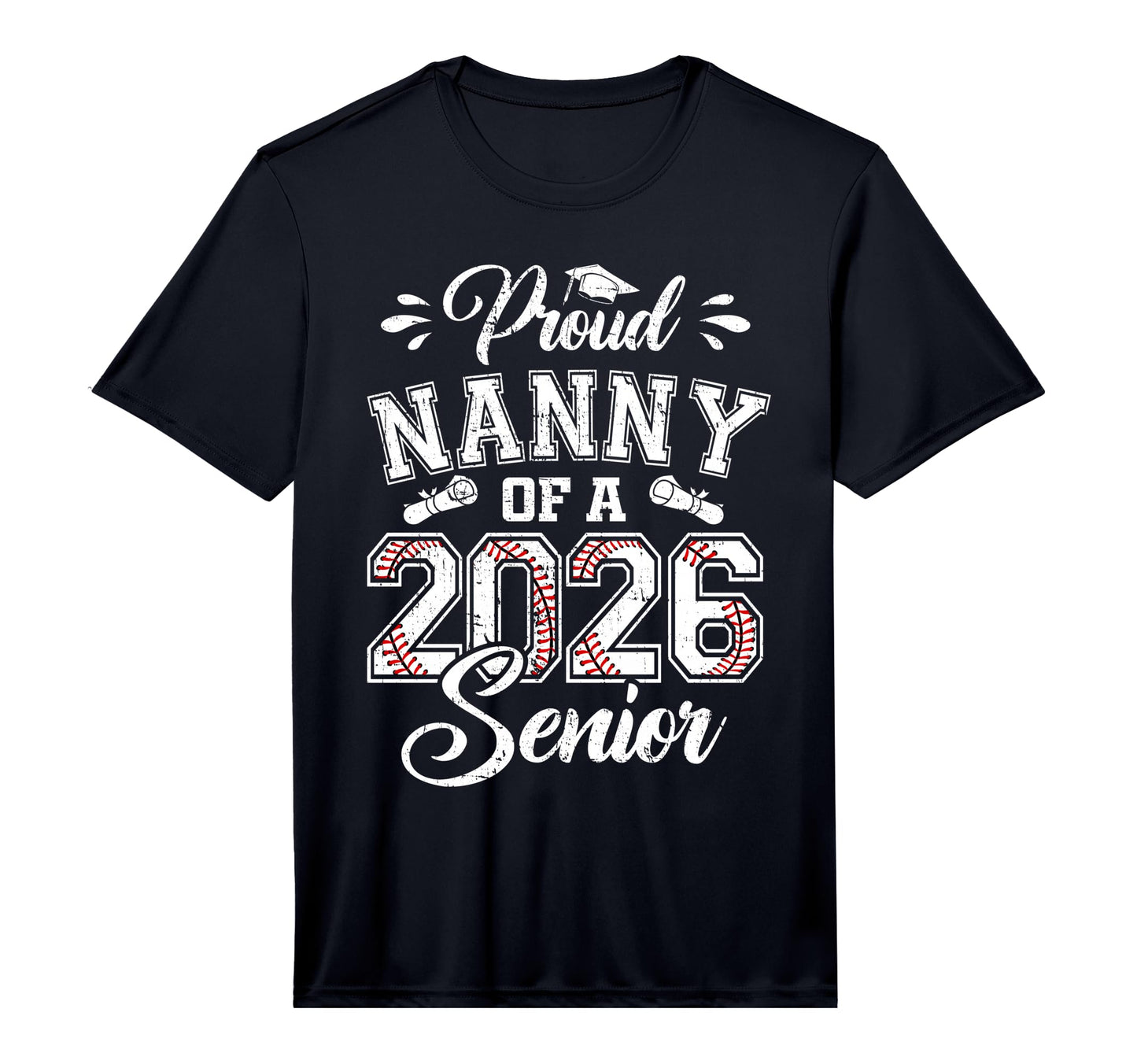 Mens Proud Nanny 2026 Senior T-Shirt - Minimalist Print for Adults - T-Shirt, Sweatshirt, Hoodie