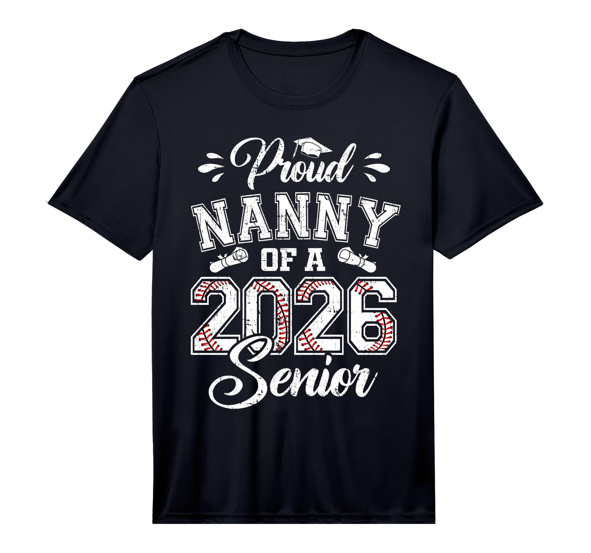Mens Proud Nanny 2026 Senior T-Shirt - Minimalist Print for Adults - T-Shirt, Sweatshirt, Hoodie