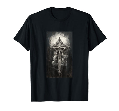 Gothic Cross Grunge Aesthetic Y2K T-Shirt - Casual Everyday Wear Men Women - T-Shirt, Sweatshirt, Hoodie