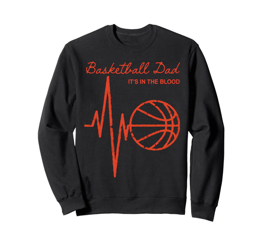 Basketball Heartbeat Basketball Dad Sweatshirt - Novelty Apparel Unisex - T-Shirt, Sweatshirt, Hoodie