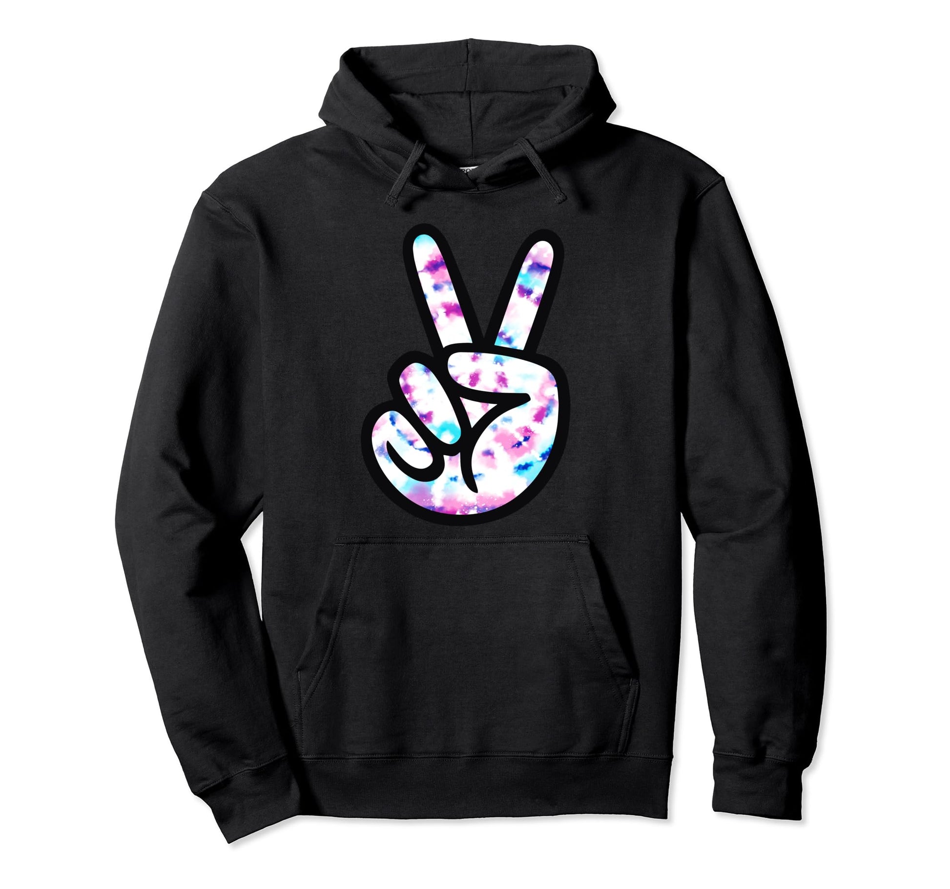 Peace Sign Love 60S 70S Peace Tie Dye Hoodie - Unique Graphic for Adults - T-Shirt, Sweatshirt, Hoodie