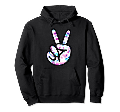 Peace Sign Love 60S 70S Peace Tie Dye Hoodie - Unique Graphic for Adults - T-Shirt, Sweatshirt, Hoodie