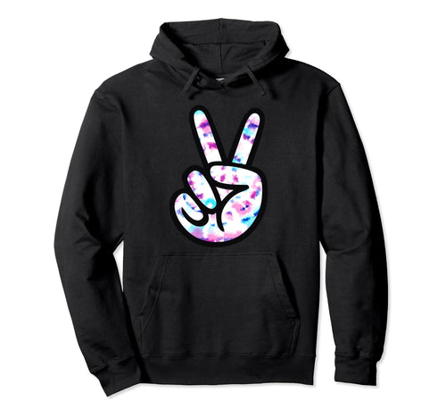 Peace Sign Love 60S 70S Peace Tie Dye Hoodie - Unique Graphic for Adults - T-Shirt, Sweatshirt, Hoodie