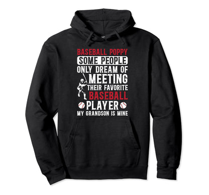 Favorite Baseball Player Poppy Baseball Hoodie - Trendy Graphic Unisex - T-Shirt, Sweatshirt, Hoodie
