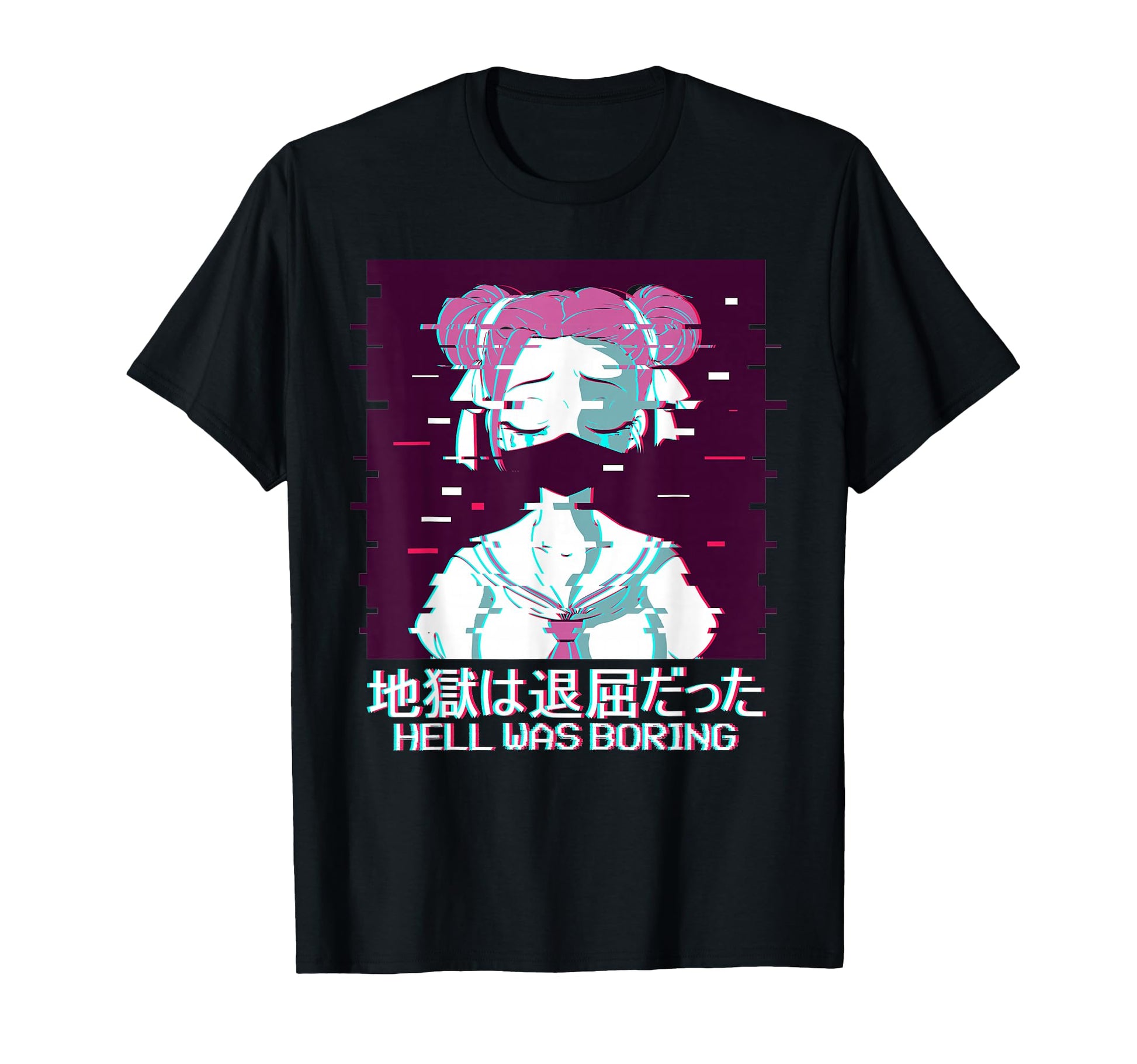 Hell Was Boring Geisha Anime Japan T-Shirt - Trendy Graphic Men Women - T-Shirt, Sweatshirt, Hoodie