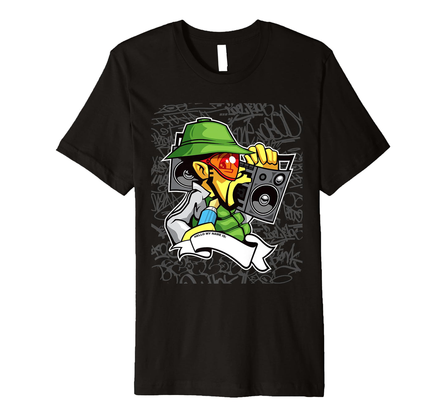 Hip Hop B Graffiti Character Old T-Shirt - Minimalist Print for Adults - T-Shirt, Sweatshirt, Hoodie