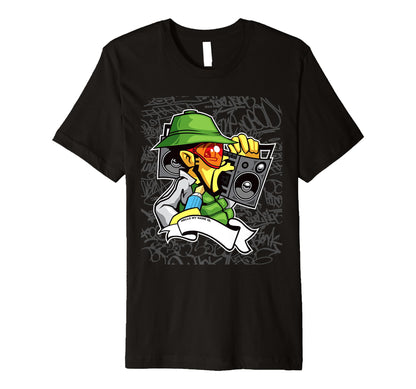 Hip Hop B Graffiti Character Old T-Shirt - Minimalist Print for Adults - T-Shirt, Sweatshirt, Hoodie