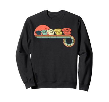 Phone Telephone Sunset Rainbow Sweatshirt - Trendy Graphic Unisex - T-Shirt, Sweatshirt, Hoodie