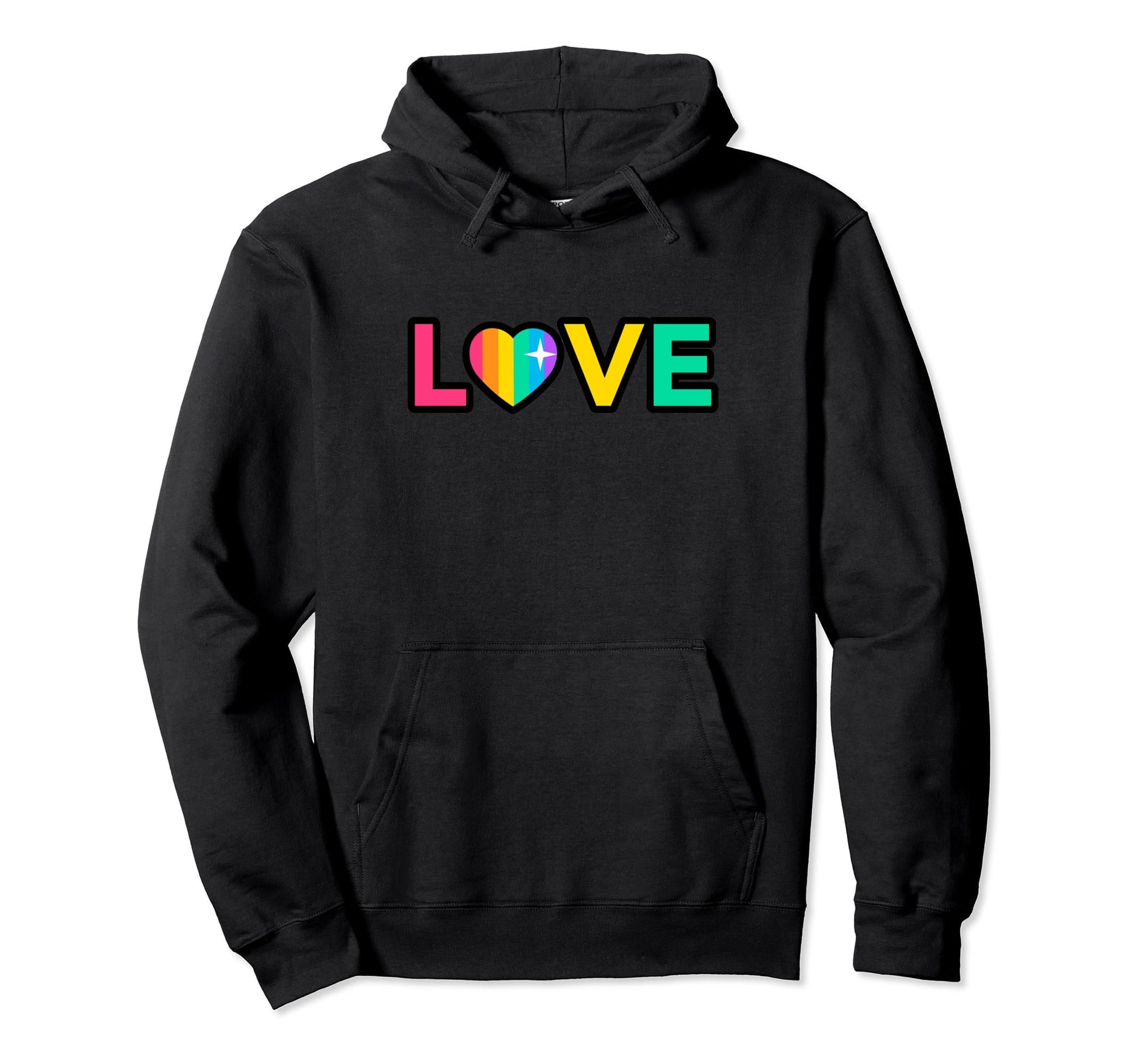 Love Rainbow Colors Groovy Hoodie - Minimalist Print Men Women - T-Shirt, Sweatshirt, Hoodie