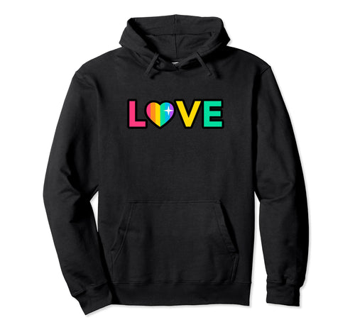 Love Rainbow Colors Groovy Hoodie - Minimalist Print Men Women - T-Shirt, Sweatshirt, Hoodie