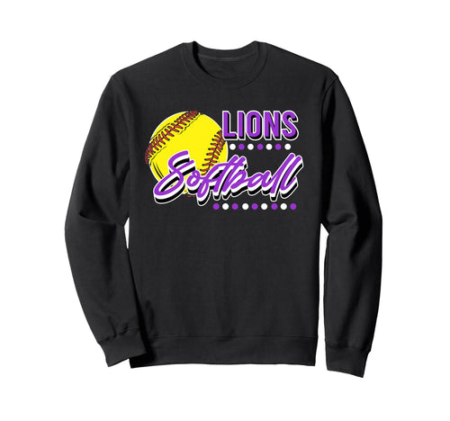 Lions Softball Mom Game Day Sports Sweatshirt - Novelty Apparel Unisex - T-Shirt, Sweatshirt, Hoodie