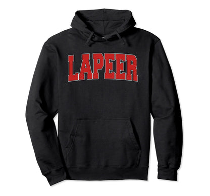 Lapeer Mi Michigan Varsity Usa Sports Hoodie - Fun Novelty Design Unisex - T-Shirt, Sweatshirt, Hoodie